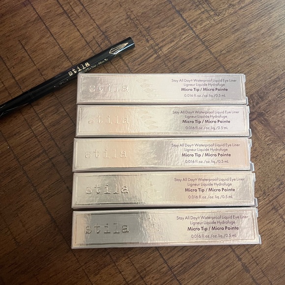 Set of 5 Stila Micro Tip Intense Black Eyeliner- New - Picture 3 of 3